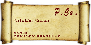 Palotás Csaba névjegykártya